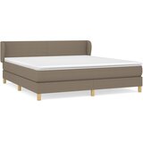 vidaXL Box spring postelja z vzmetnico taupe 160x200 cm blago, (20896351) Cene