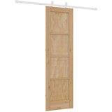  Klizna vrata Prirodna i bijela 61 x 198,5 cm Masivna borovina | shoptok.hr
