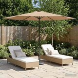  Vrtni suncobran 300 x 300 cm Poliester Pravokutni Sivosmeđa | Shoptok.si