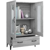  Visoka komoda boja hrasta sonome 70x31x115 cm konstruirano drvo Siva | Shoptok.si