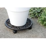 Esschert Design Kovinski mobilni podstavek za cvetlične lonce ø 29 cm Ornament – | Shoptok.si