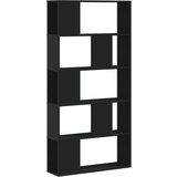 Maison Chic Knjižna omara - Knjižni regal 5-nadstropna črna 80,5x23,5x162,5 cm inž. les, (21725351) Cene