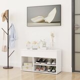  Klupa za cipele bijela 80 x 30 x 45 cm od konstruiranog drva | shoptok.hr