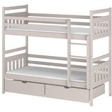 Molarem Home Drveni dječji krevet na kat Adas s ladicom - kašmir - 180x80 cm - Madrac PE pjena 8 cm-spužvasti madrac | shoptok.hr