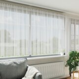 vidaXL Čipkasta zavjesa sa zavjesama Cvjetni Bijela 900 x 160 cm Poliester | shoptok.hr