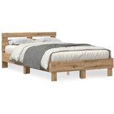  Krevetna konstrukcija Umjetnički hrast 120 x 200 cm | shoptok.hr