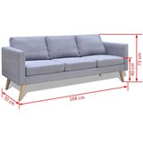 vidaXL set dvosjeda i trosjeda od tkanine svijetlosivi | shoptok.hr