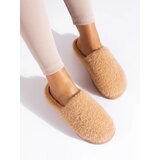 Shelvt Slip-on slippers with fur brown | Shoptok.si
