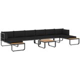  5dijelna vrtna kutna garnitura s jastucima od aluminija i WPC-a | shoptok.hr