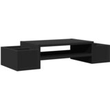  Stalak za monitor s pohranom crni 70x27x15 cm konstruirano drvo | shoptok.hr