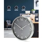 Nedis CLWA7226SS - Zidni sat prečnika 30,5 cm 1xAA mat hrom/siva | Eponuda.com