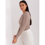 BASIC Feel Good Blouse-RV-BZ-9211.26X-dark beige | Shoptok.si