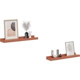  Stenska polica 2 pcs Rdeča 40 x 9 x 3 cm Konstruiran les, (5000200865) | Shoptok.si