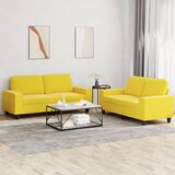  2-dijelni set sofa svjetložuti od tkanine | shoptok.hr