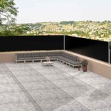 Maison Chic Zložljiva stranska tenda - Senčniki črna 117x1200 cm, (22041418) | Shoptok.si