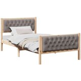  Konstrukcija postelje Taupe 100 x 200 cm Masivno borovo les, (5000084133) | Shoptok.si