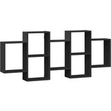 vidaXL Zidna polica crna 159x18x65 cm konstruirano drvo | shoptok.hr