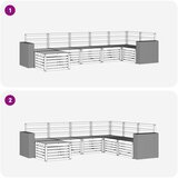  Set vanjskih sofa 7 kom. Prirodna 314 x 136,5 x 73 cm | shoptok.hr