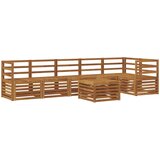  Sekcijska garnitura 7 pcs Prirodna Čvrsto drvo akacije | shoptok.hr