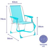  Zložljivi Stol Marbueno Akvamarin 53 x 78 x 56 cm | Shoptok.si