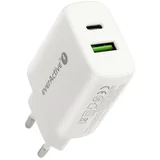 Charger 1 x USB Quick Charge 3.0, 1 x USB-C PD PPS 25W white