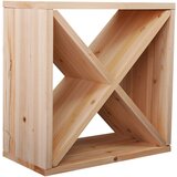 HOMCOM omara za vino in likerje 24 steklenic, 4 oddelki Naravni les, 50 x 26 x 50cm, (20754166) | Shoptok.si