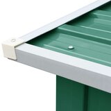 vidaXL Vrtna ostava za drva od pocinčanog čelika 330x92x153 cm zelena | shoptok.hr