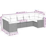  7-dijelni set vrtnih sofa sivi od poliratana | shoptok.hr