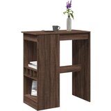 vidaXL Barska miza s policami rjavi hrast 90x47,5x103,5 cm inž. les Cene
