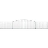  Obokana gabionska košara 3 kosi 400x30x60/80cm pocinkano železo | Shoptok.si