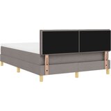  Postelja s škrbino z vzmetnico & LED Taupe 140x190 cm Tkanina, (22084079) | Shoptok.si