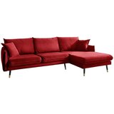 MID.YOU KOTNA SEDEŽNA GARNITURA, žamet temno rdeča | Shoptok.si