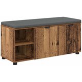  Klupa za hodnik s jastukom Staro drvo 100 x 38 x 46 cm | shoptok.hr