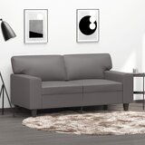 The Living Store Dvosed siva 120 cm umetno usnje - Kavč Dvosed, (21661459) | Shoptok.si