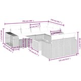  11-dijelni set vrtnih sofa od poliratana s jastucima crni | shoptok.hr