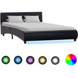  Za krevet od umjetne kože s LED svjetlom crni 120x200 cm | shoptok.hr