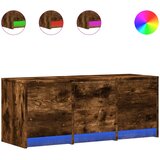 TV ormarić s LED svjetlima boja hrasta 97x34x40 cm drveni | Eponuda.com