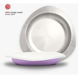 VIIDA Soufflé dječji tanjur, antibakterijski nehrđajući čelik - lavanda | shoptok.hr