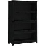 Ormarić za knjige Crna 80x35x126 cm od masivne borovine | Eponuda.com