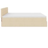  Otomanski krevet s madracem krem 160x200 cm od tkanine | shoptok.hr