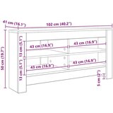  KotnaTVomara Sonoma hrast 102 x 40,5 x 45 cm Konstruiran les, (5000092184) | Shoptok.si