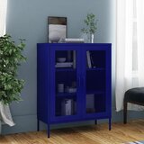 The Living Store Omara za shranjevanje mornarsko modra 80x35x101,5 cm jeklo - Omara, (21435378) | Shoptok.si