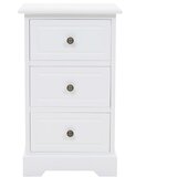Maison Chic Nočna omarica - Nočna miza MDF in borovina 35x32x59 cm, (21687560) Cene