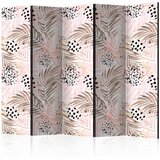 Artgeist Paravan Pink Palm Leaves I, 5-Delni, Dvostranski | Shoptok.si