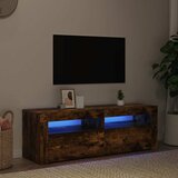 TV ormarić s LED svjetlima boja dimljenog hrasta 120x35x40 cm | Eponuda.com