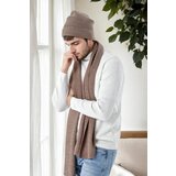 Dewberry 35261 Mens Scarf Beret Set-COFFEE | shoptok.hr