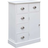  Komoda z 10 predali bela 113x30x79 cm les, (20656217) | Shoptok.si