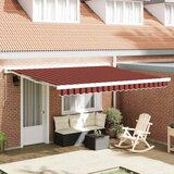  Skrovita tenda Crvena i Crna 400 × 300 cm Tkanina i Metal | shoptok.hr