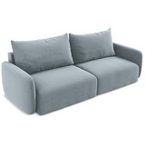 Makamii Modra žametna raztegljiva/s prostorom za shranjevanje sedežna garnitura 238 cm Kalena – | Shoptok.si
