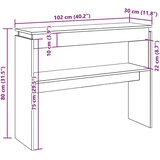 vidaXL Konzolni stol Artisan hrast 102x30x80 cm izrađeno drvo | shoptok.hr